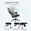 SONGMICS OBN064B01 Ergonomikus Hálós Irodai Szék Állítható Deréktámasszal Fekete