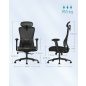   SONGMICS OBN066BH01 ergonomikus irodai szék állítható fejtámlával és deréktámasszal tintafekete