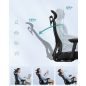   SONGMICS OBN066BH01 ergonomikus irodai szék állítható fejtámlával és deréktámasszal tintafekete