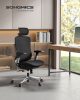 SONGMICS Premium Ergonomikus Irodai Szék Állítható Háttámlával Fekete