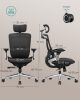 SONGMICS Premium Ergonomikus Irodai Szék Állítható Háttámlával Fekete
