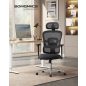   SONGMICS Ergonomikus Irodai Szék Magas Háttámlával Fekete