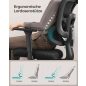   SONGMICS Ergonomikus Irodai Szék Magas Háttámlával Fekete