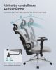 SONGMICS Ergonomikus Irodai Szék Hálós Háttámlával Fehér-Szürke