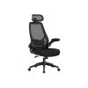 SONGMICS Ergonomikus Irodai Szék Állítható Fejtámlával és Kartámasszal Fekete