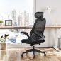 SONGMICS Ergonomikus Irodai Szék Állítható Fejtámlával és Kartámasszal Fekete