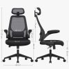 SONGMICS Ergonomikus Irodai Szék Állítható Fejtámlával és Kartámasszal Fekete