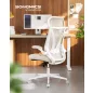   SONGMICS OBN088K01 ergonomikus irodai szék magasságállítással cappuccino bézs