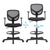 SONGMICS Ergonomikus Magas Irodai Szék Karfával és Lábtámasszal Fekete