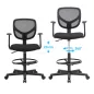   SONGMICS Ergonomikus Magas Irodai Szék Karfával és Lábtámasszal Fekete