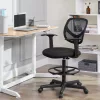 SONGMICS Ergonomikus Magas Irodai Szék Karfával és Lábtámasszal Fekete