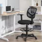   SONGMICS Ergonomikus Magas Irodai Szék Karfával és Lábtámasszal Fekete