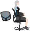 SONGMICS Ergonomikus Magas Irodai Szék Karfával és Lábtámasszal Fekete