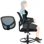   SONGMICS Ergonomikus Magas Irodai Szék Karfával és Lábtámasszal Fekete