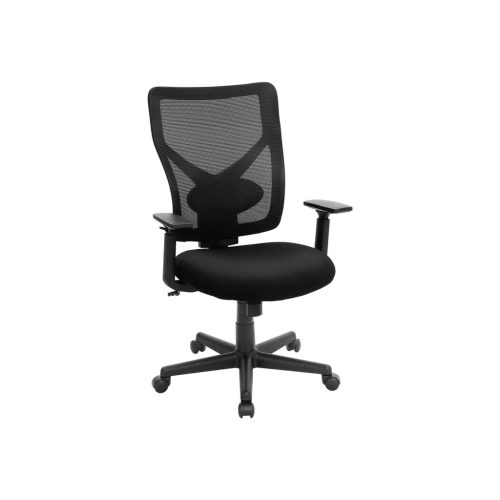 SONGMICS Ergonomikus Hálós Irodai Szék Állítható Deréktámasszal Fekete