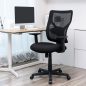 SONGMICS Ergonomikus Hálós Irodai Szék Állítható Deréktámasszal Fekete