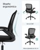 SONGMICS Ergonomikus Irodai Szék Hálós Háttámlával Fekete