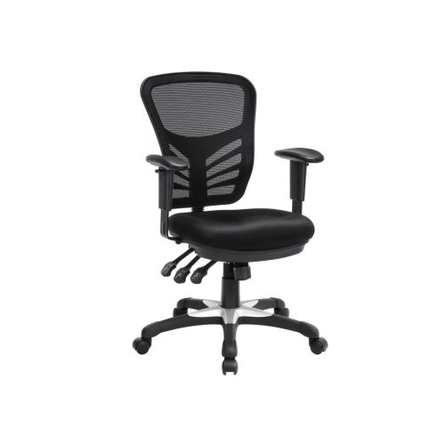 SONGMICS Ergonomikus Hálós Irodai Szék Állítható Deréktámasszal Fekete