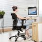 SONGMICS Ergonomikus Hálós Irodai Szék Állítható Deréktámasszal Fekete