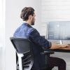 SONGMICS Ergonomikus Hálós Irodai Szék Állítható Deréktámasszal Fekete