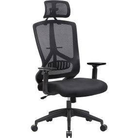   SONGMICS Ergonomikus Irodai Szék Állítható Fejtámlával Fekete