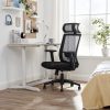 SONGMICS Ergonomikus Hálós Irodai Szék Fejtámasszal Fekete