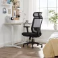   SONGMICS Ergonomikus Hálós Irodai Szék Fejtámasszal Fekete