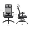 SONGMICS Ergonomikus Hálós Irodai Szék Fejtámasszal Fekete