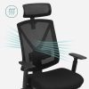 SONGMICS Ergonomikus Irodai Szék Lábtartóval Fekete
