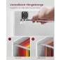   VASAGLE 3 Fiókos Irattároló Szekrény Forgólappal Fehér Zárható