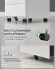 SONGMICS Mobil Irodai Görgős Szekrény 4 Fiókos Zárható Acél Felhőfehér
