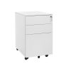 SONGMICS Mobil Acél Irattartó Szekrény 3 Fiókkal Zárható Fehér
