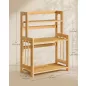   SONGMICS 3 szintes fűszertartó polc bambusz MDF természetes bézs
