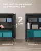 SONGMICS Többcélú Acél Tárolószekrény Zárható Polcokkal Fekete