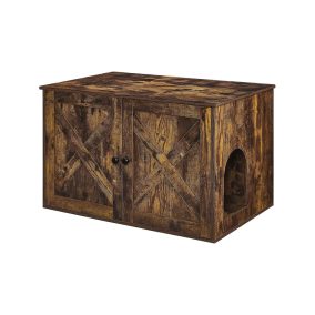 FEANDREA Vintage Rusztikus Macska WC Szekrény Barna