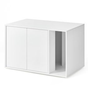   SONGMICS HOME Minimál Macska WC Szekrény Dohányzóasztal Hófehér