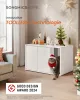 SONGMICS HOME Minimál Macska WC Szekrény Dohányzóasztal Hófehér