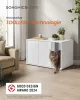 SONGMICS HOME Minimál Macska WC Szekrény Dohányzóasztal Hófehér