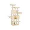 FEANDREA Nagy Macskafa 3 Barlangos 164 cm Bézs Macskatorony
