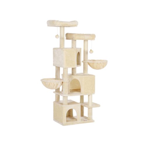 FEANDREA Nagy Macskafa 3 Barlangos 164 cm Bézs Macskatorony