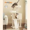 FEANDREA Kompakt Macskabútor Sisaloszloppal és Pihenőplatformokkal Bézs