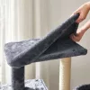 FEANDREA Kompakt Macskabútor 84 cm Füstszürke Plüss Kaparófa