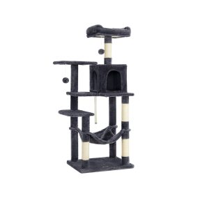  FEANDREA Többszintes Macska Bútor Füstszürke Plüss Kaparófa
