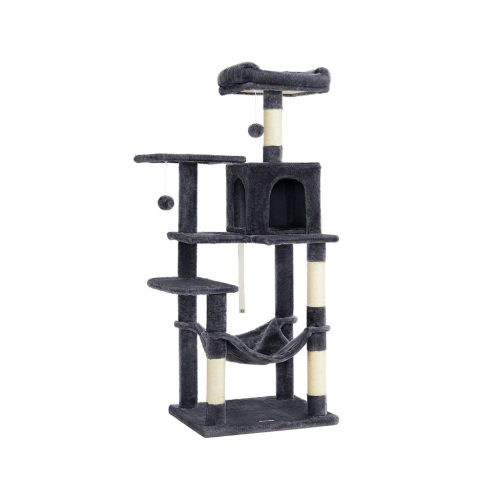 FEANDREA PCT161G01 Többszintes Macskafa Plüss Sisallal Füstszürke