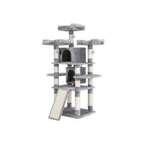   FEANDREA Luxus Macskafa Torony 172 cm Világosszürke Plüss Bútor