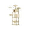 Feandrea XXL Luxus Macskabútor 206 cm Többszintes Bézs