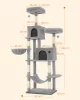 FEANDREA PCT196W01 macskatorony plüss szürke 199 cm magas