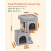 Feandrea PCT611W01 67 cm macskaház kiscicáknak plüss sisallal világosszürke