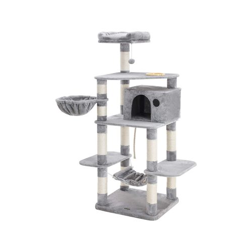 FEANDREA Luxus Macskabútor Játszótorony 164 cm Világosszürke