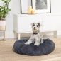   FEANDREA Donut Nyugtató Kisállat Fekhely Mosható Plüss Huzattal Sötétszürke